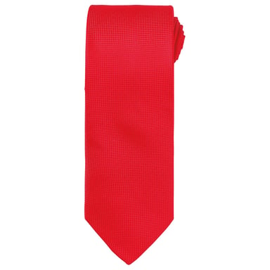 Premier Unisex Adult Micro Waffle Tie (Red)
