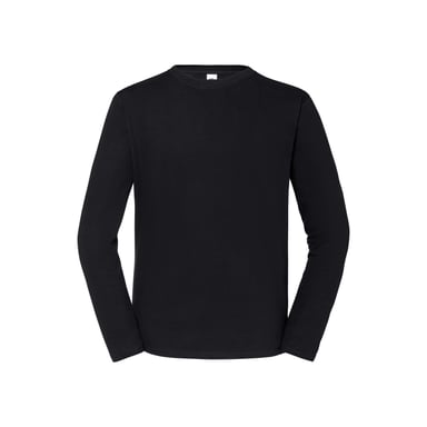 Fruit of the Loom Mens Iconic Premium Long-Sleeved T-Shirt (Black)