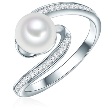 Valero Pearls Female Sterling Silver Ring