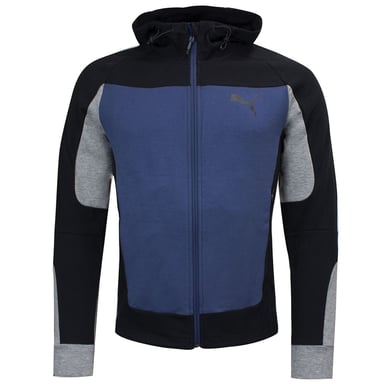 Puma manga larga con cremallera azul negro chaqueta de pista para hombre con capucha 582725 43