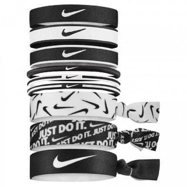 Nike Unisex Adult Hairband (Pack of 9) (Black/White)