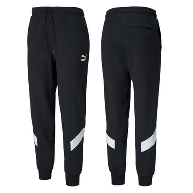 Puma para hombres icónicos MCS Pantalones de pista Joggers Black 595743 01