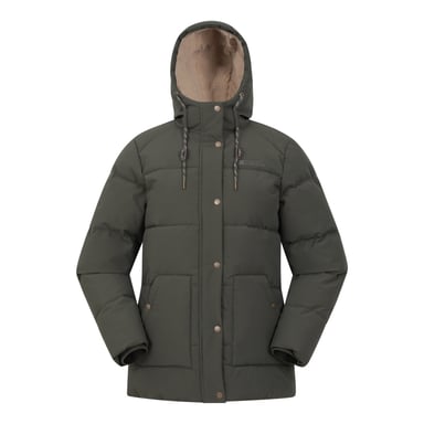 Mountain Warehouse Womens/Ladies Manta Borg Lined Padded Jacket (Khaki Green)
