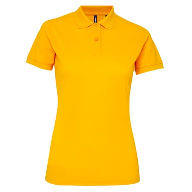 Asquith & Fox Womens/Ladies Short Sleeve Performance Blend Polo Shirt (Sunflower)