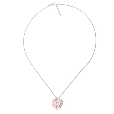 Orphelia 'Ivory' Women's 925 Sterling Silver Chain with Pendant - Silver/Rose ZH-7091/1