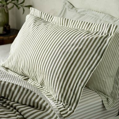 Funda de Almohada de Algodón Rayas Mélange Hebden de Yard (Par)