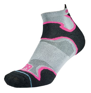 1000 Mile - Calcetines acolchados antiampollas Ladies Fusion Ankle Repreve - Plata / Rosa