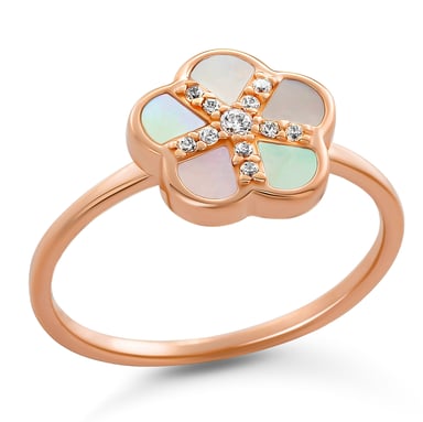 Orphelia 'Daisy' Women's 925 Sterling Silver Ring - Rose ZR-7585/RG