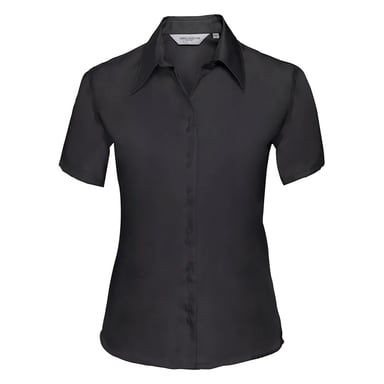 Russell Collection Womens/Ladies Ultimate Non-Iron Short-Sleeved Shirt (Black)