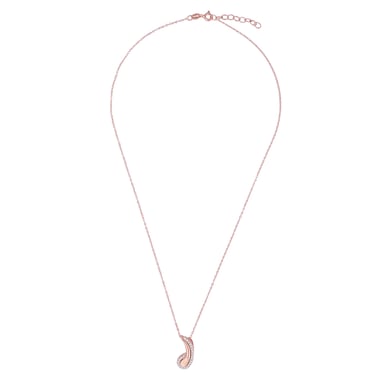 Orphelia 'Tilou' Women's 925 Sterling Silver Chain with Pendant - Rose ZH-7441