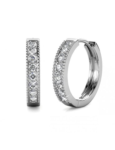 Pendientes Eclat - Plata y Cristal