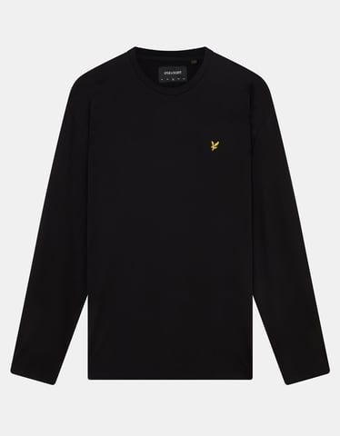 Lyle & Scott Plain Long Sleeve T-Shirt in Black
