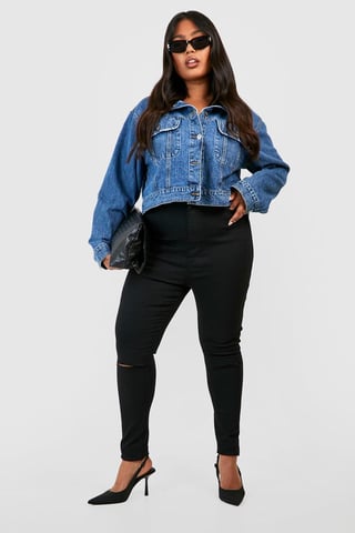 Plus Rip Knee Skinny Jegging