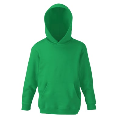 Fruit Of The Loom Kids Unisex Classic 80/20 Hoodie (Kelly Green)