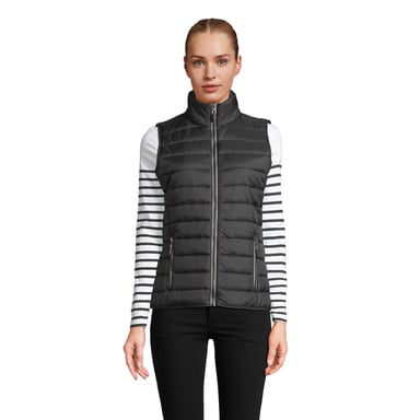 SOLS Womens/Ladies Wave Lightweight Body Warmer (Black)