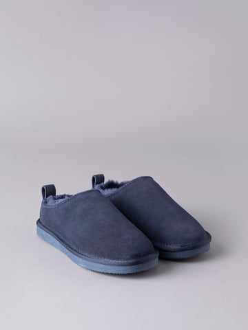 Ladies' Sheepskin Clog Slippers in Navy