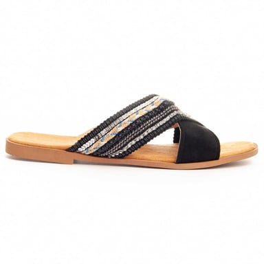 Sandalía Plana Montevita Flipp5 en Negro