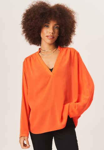 Blusa Soberanamente Amplia de Chifón Texturizado