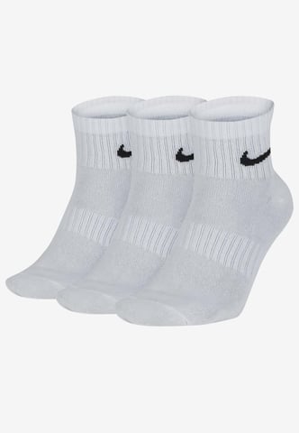 Calcetines Tobilleros Nike Dry Cushion Everyday 3 Pares en Blanco
