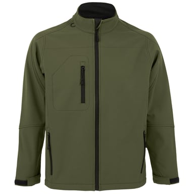 SOLS Mens Relax Soft Shell Jacket (Breathable, Windproof And Water Resistant) (Dark Green)
