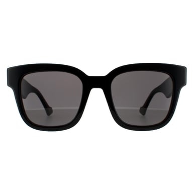 Gafas de sol rectangular para mujeres Gucci en negro y gris