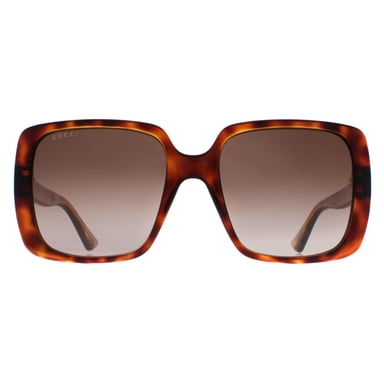 Gucci Cuadrado Mujer Habana Oscuro Marrón Gradiente GG0632S