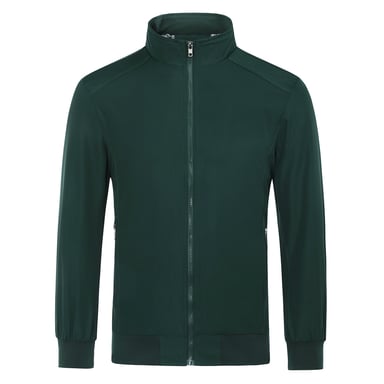 Men's Bomber Jacket with Stand-Up Collar, Transitional Jacket for Autumn, Casual Sports Jacket Green