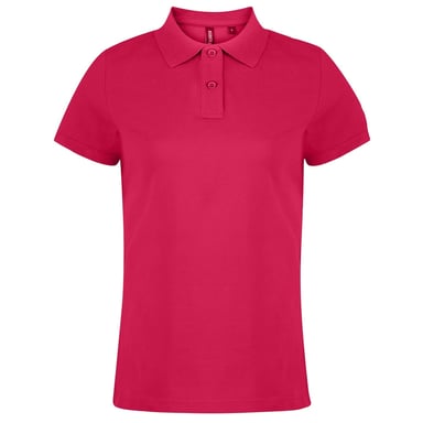 Asquith & Fox Womens/Ladies Plain Short Sleeve Polo Shirt (Hot Pink)