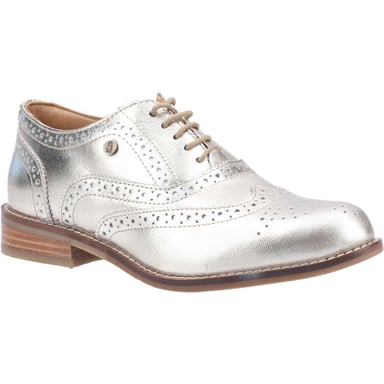Hush Puppies Natalie Female Lace Ladies Shoes GOLD