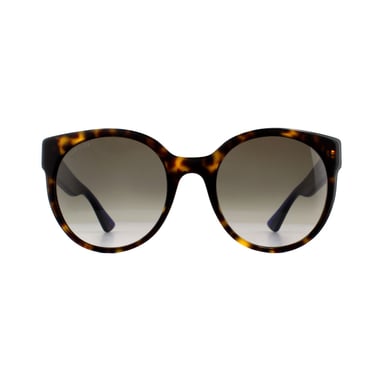 Gucci Sunglasses GG0035S 004 Havana Glitter Blue and Red Brown