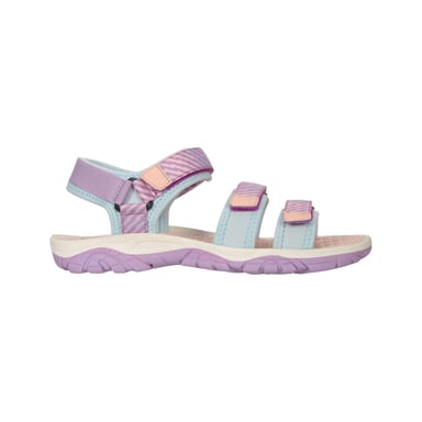 Mountain Warehouse Childrens/Kids Tonal Stripe 3 Touch Fastening Strap Sandals (Purple)