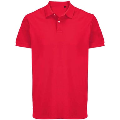 SOLS Unisex Adult Pacific Pique Twin Needle Stitch Polo Shirt (Folk Red)