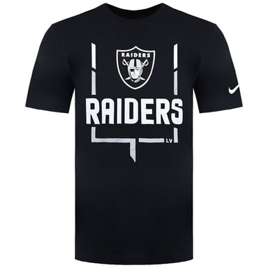 Camiseta negra para hombre Nike NFL Las Vegas Raiders Legend Goal Post
