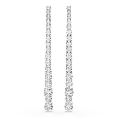 Swarovski 'Matrix Tennis' Women's Base Metal Drop Earrings - Silver 5709257