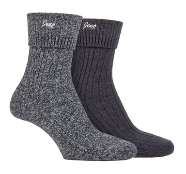 Calcetines con puño giratorio para mujer, cómodos calcetines de poliéster de alto rendimiento - Carbón / Pizarra