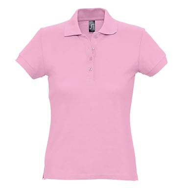 SOLS Womens/Ladies Passion Pique Short Sleeve Polo Shirt (Pink)
