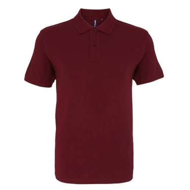 Asquith & Fox Mens Plain Short Sleeve Polo Shirt (Burgundy)