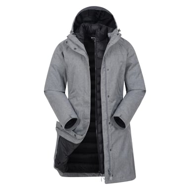 Mountain Warehouse Womens/Ladies Alaskan Long 3 in 1 Jacket (Grey)