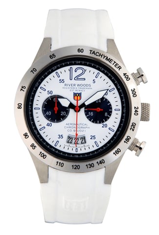 River Woods: reloj blanco para mujer