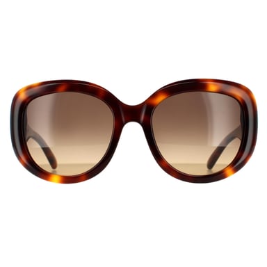 Gafas de sol ovaladas para mujer de carey marrón degradado Salvatore Ferragamo