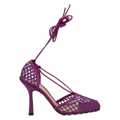 Bottega Veneta Stretch Lace-Up Sandal violet