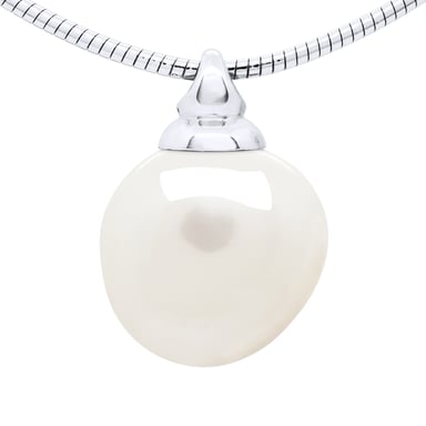 Necklace Semi Rigid Real Cultured Freshwater Pearl Baroque 12-13 mm