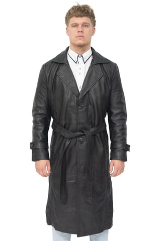 Gabardina de cuero larga para hombre - Appleton