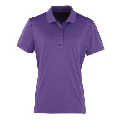 Premier Womens/Ladies Coolchecker Pique Polo Shirt (Purple)