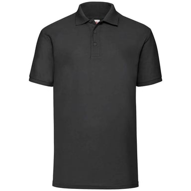Fruit of the Loom Mens Pique Polo Shirt (Black)