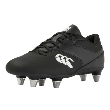 Canterbury Childrens/Kids Phoenix Raze Soft Ground Rugby Boots (Black/White)