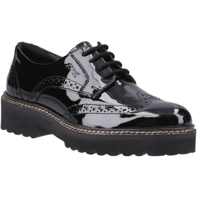 Pod Kortney Faux Leather Women's Black Patent Brogues Shoes
