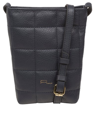'Elouise' Navy Nappa Leather Cross Body Phone Bag