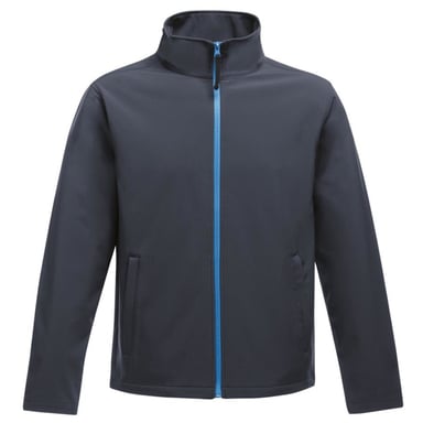 Regatta Standout Mens Ablaze Printable Soft Shell Jacket (Navy/French Blue)