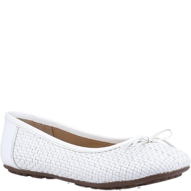 Hush Puppies Womens/Ladies Ballerina Leather Pumps (White)